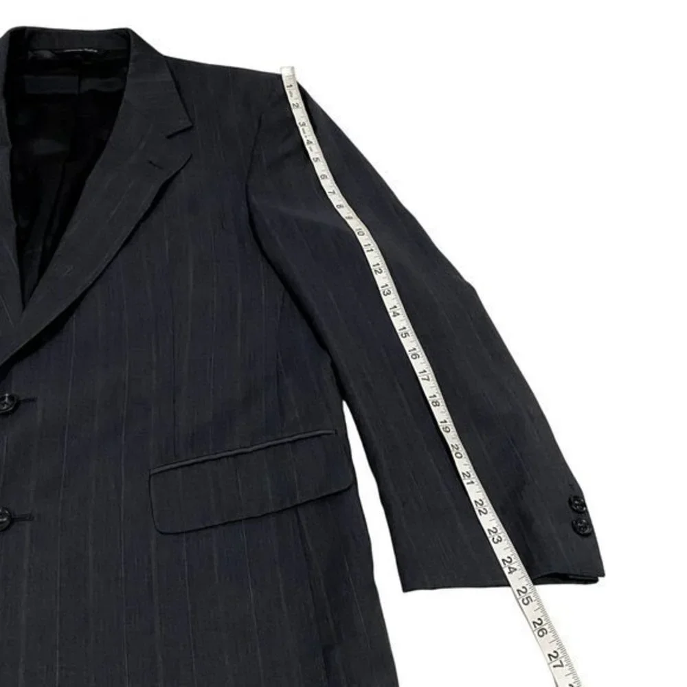 Christian Dior Monsieur‎ Vintage Navy Blue Pinstripe Blazer Size 44L